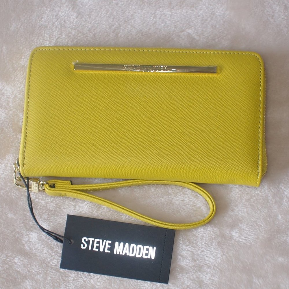 Bright Yellow Clutch Wristlet Wallet